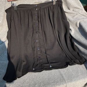Promod black button front skirt